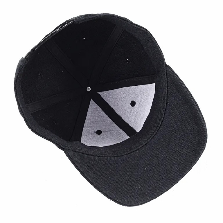 Branded Skull Logo Flat Brim Cap with 3D Embroidery