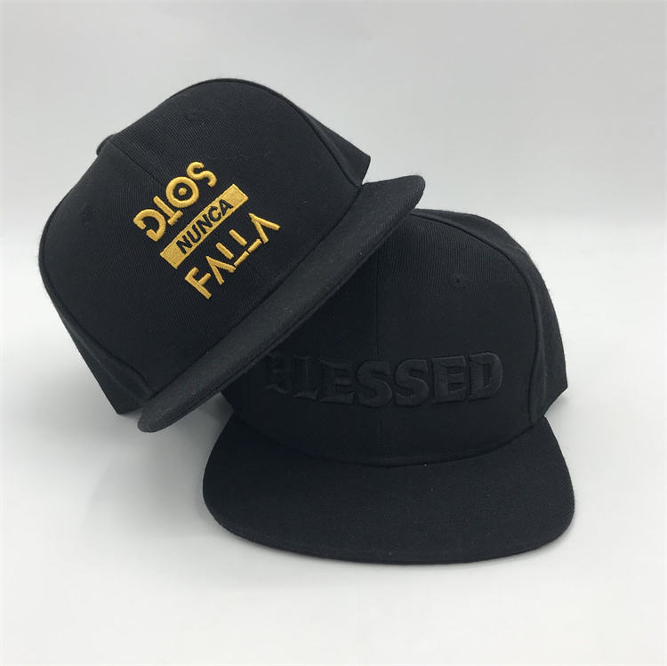 Blessed & Dios Graphic Flat Brim Snapback Cap Set