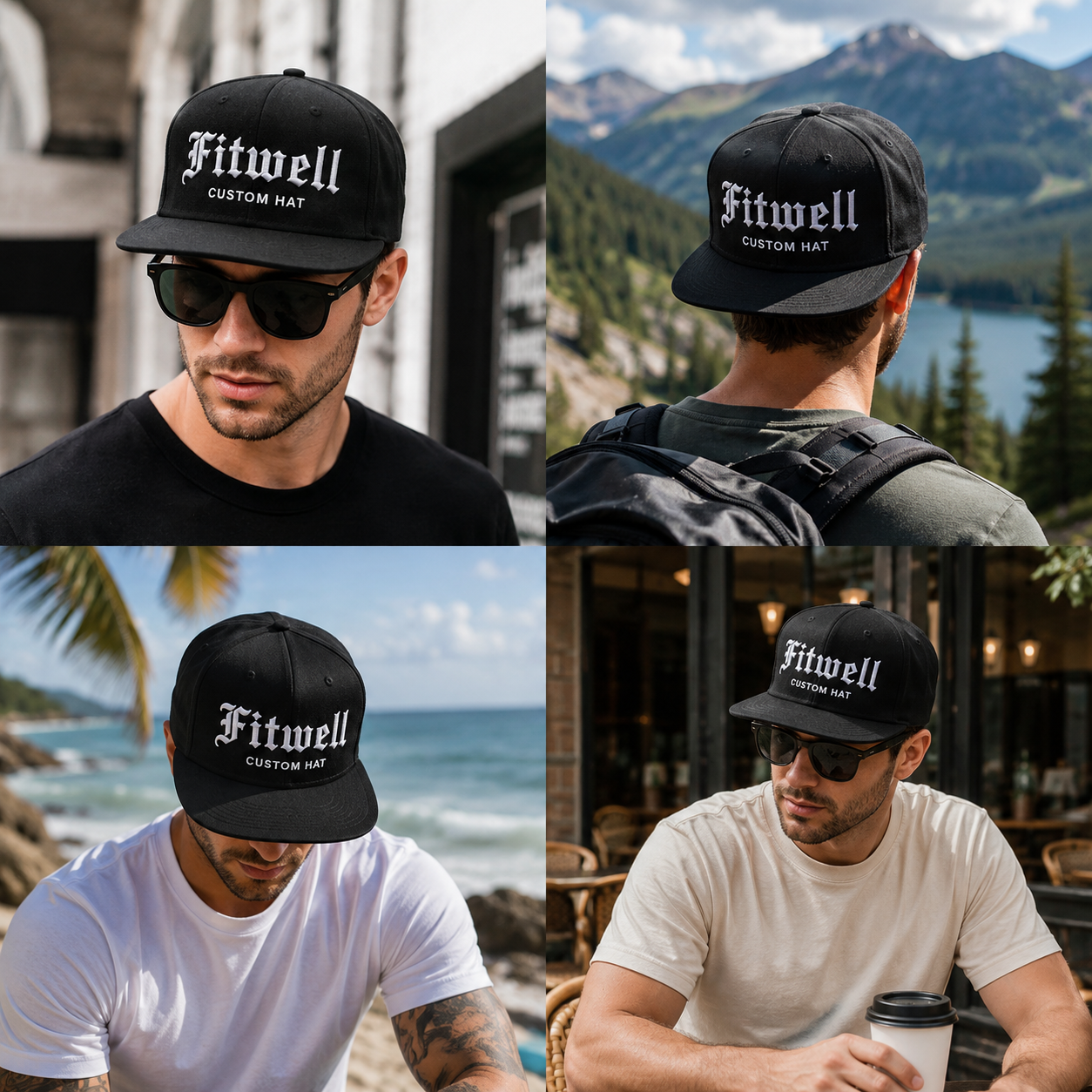Independent Racing Gothic Embroidered Black Snapback Cap