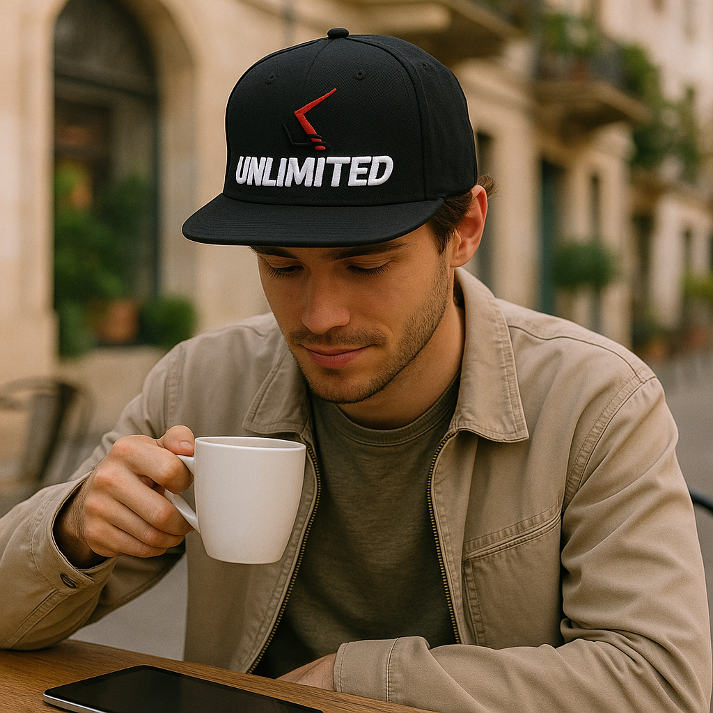 UNLIMITED Embroidered Flat Brim Street Hat