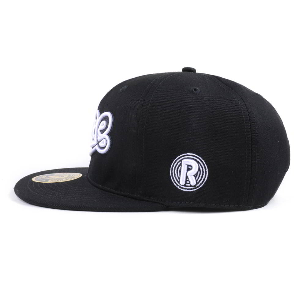 Black Snapback Cap with 3D Embroidered &quotNice