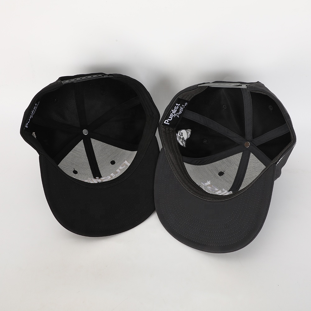 Pugilist Punks Black 6-Panel 3D Embroidered Flat Brim Snapback Cap