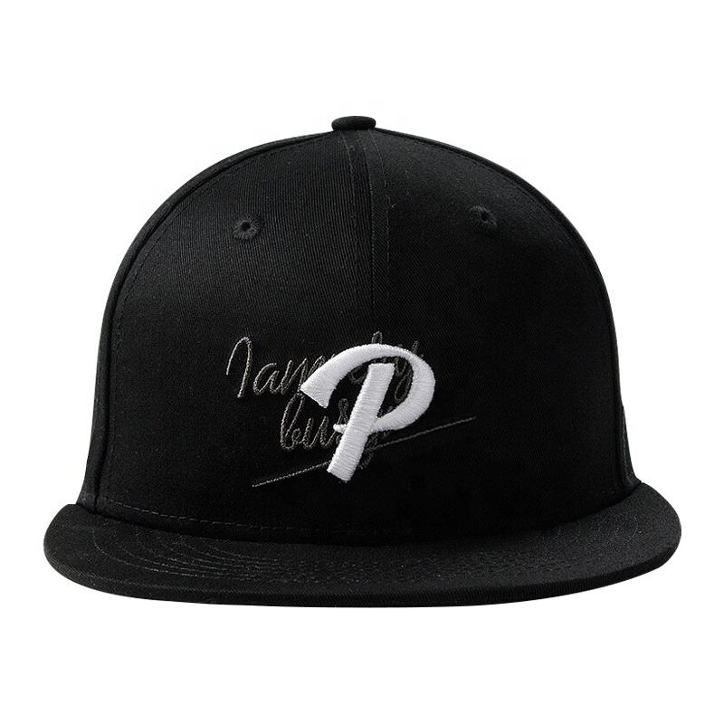Urban Black 3D Embroidered Snapback Cap