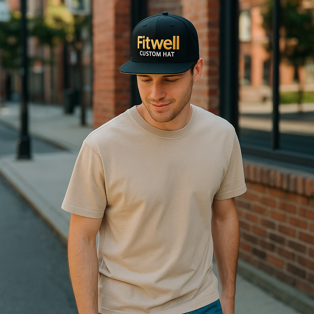 Fitwell Custom Embroidered Logo Cap - Classic Black Snapback