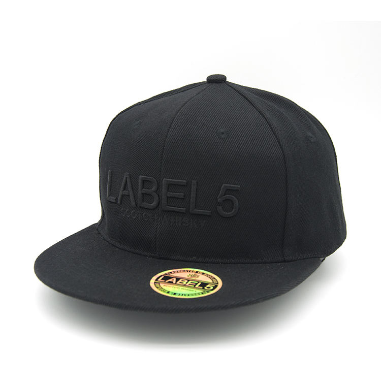 Blackout 3D Logo Structured Flat Brim Cap