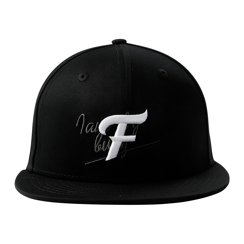 Urban Black 3D Embroidered Snapback Cap