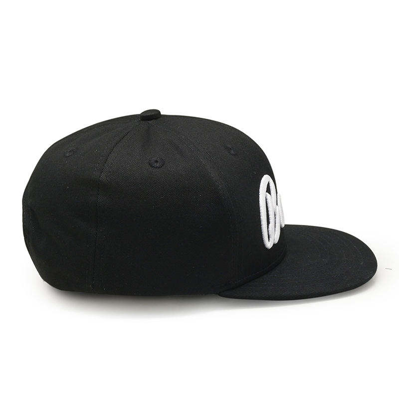 Black Badass 3D Script Embroidered Snapback Hat