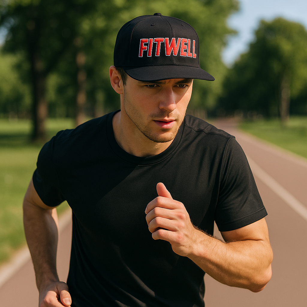 Fitwell 3D Embroidered Red Letter Snapback Cap