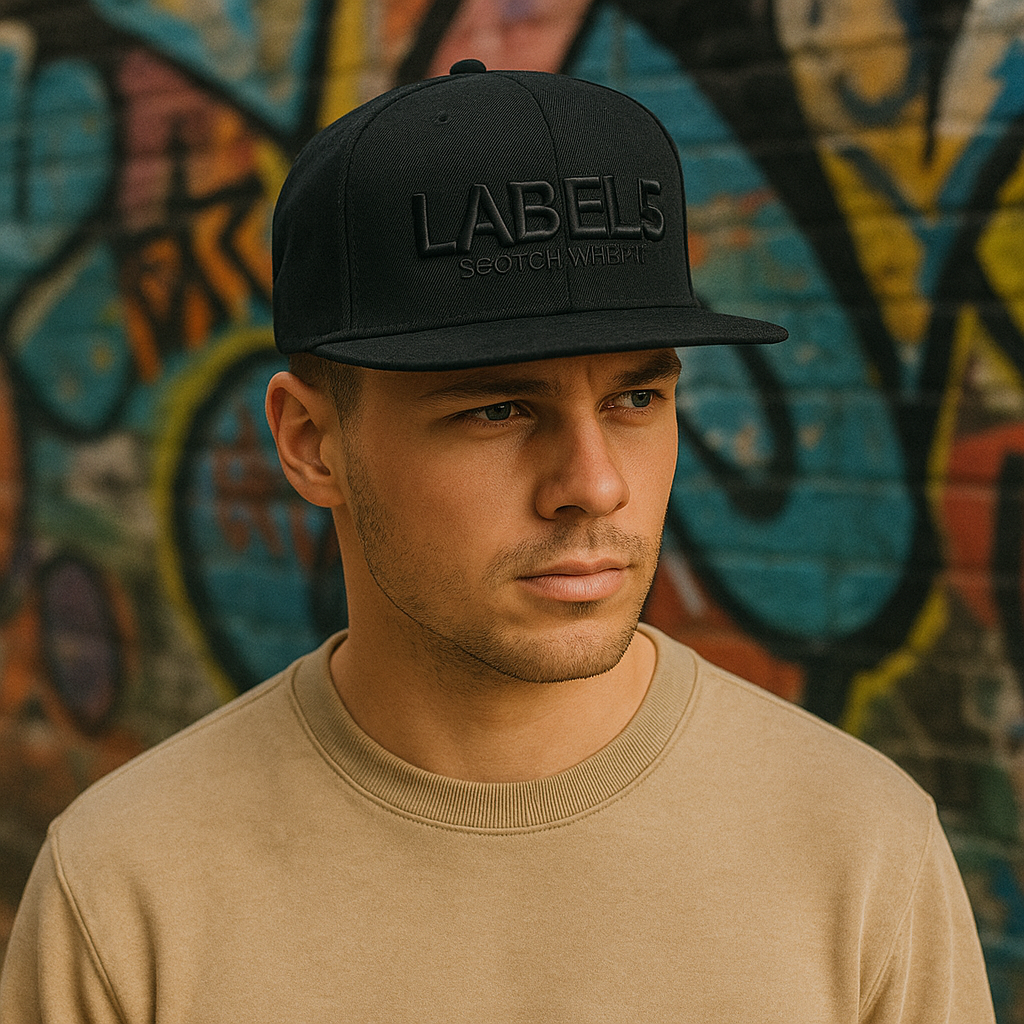 Blackout 3D Logo Structured Flat Brim Cap