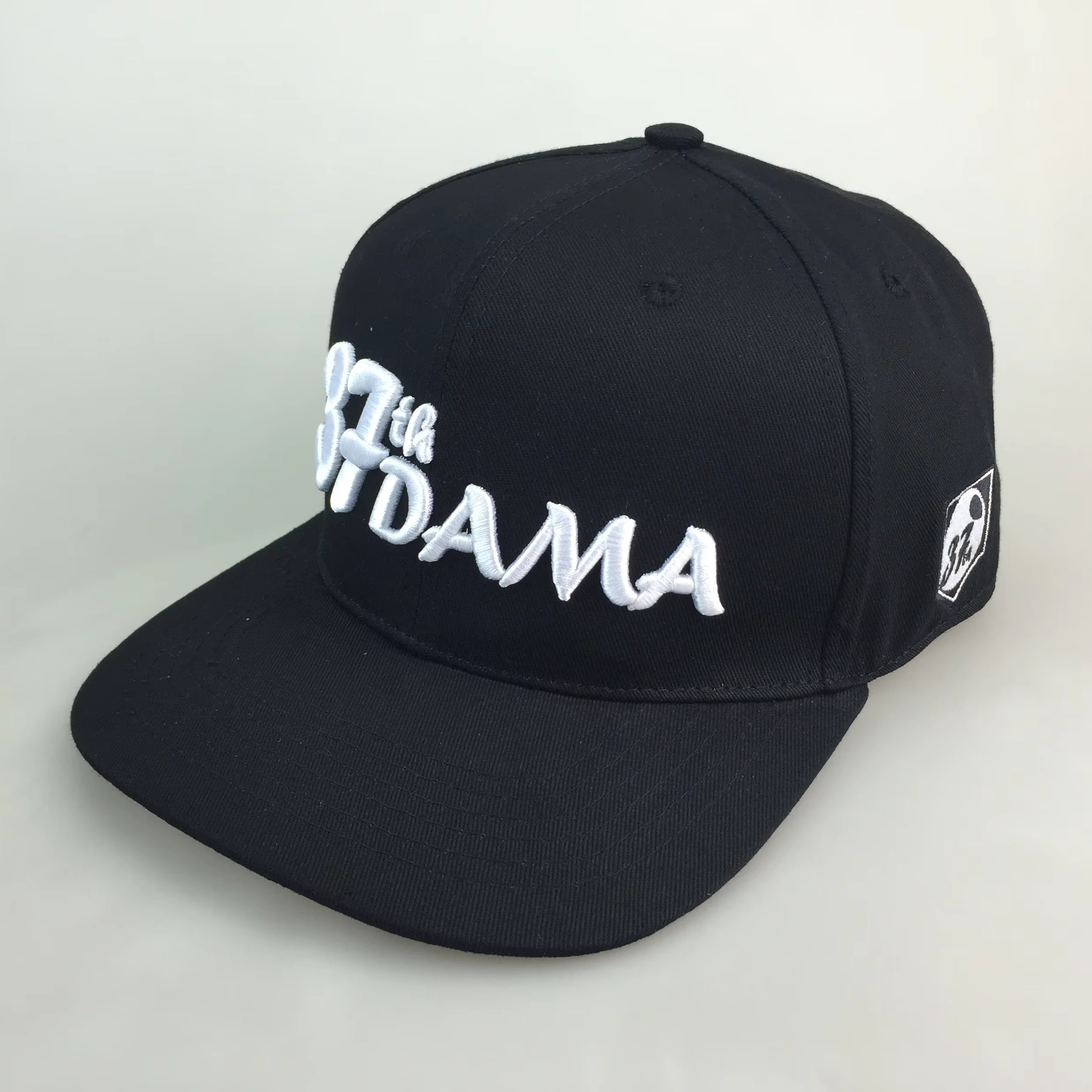 37th DAMA Embroidered Flat Brim Snapback Cap