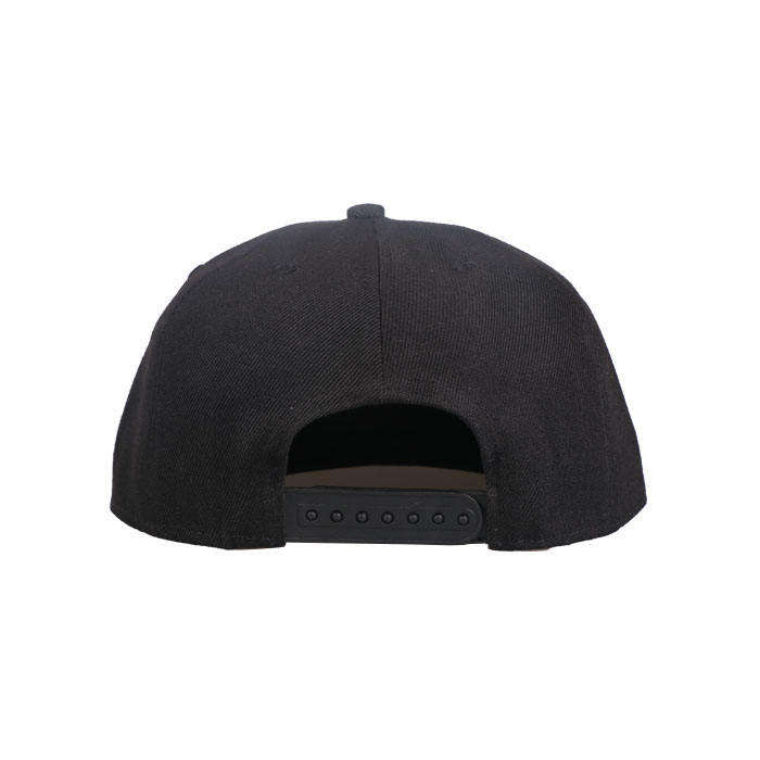Black Gold Logo Flat Brim Snapback Cap