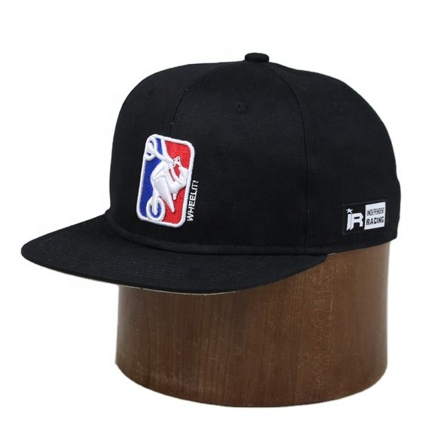 Bike Trick Embroidered Flat Brim Snapback Hat