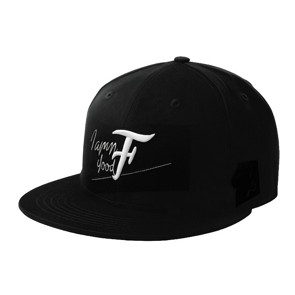 Urban Black 3D Embroidered Snapback Cap