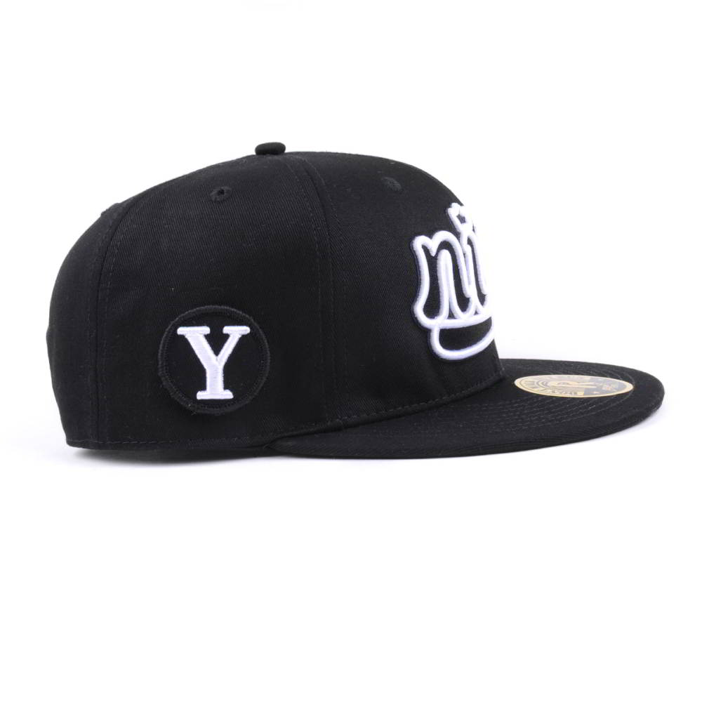 Black Snapback Cap with 3D Embroidered &quotNice