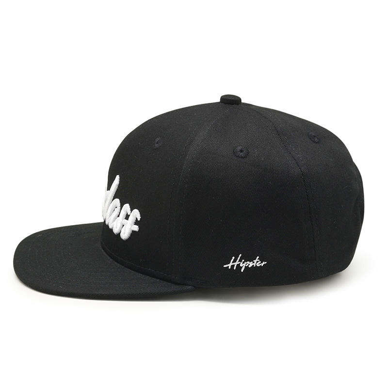 Black Badass 3D Script Embroidered Snapback Hat