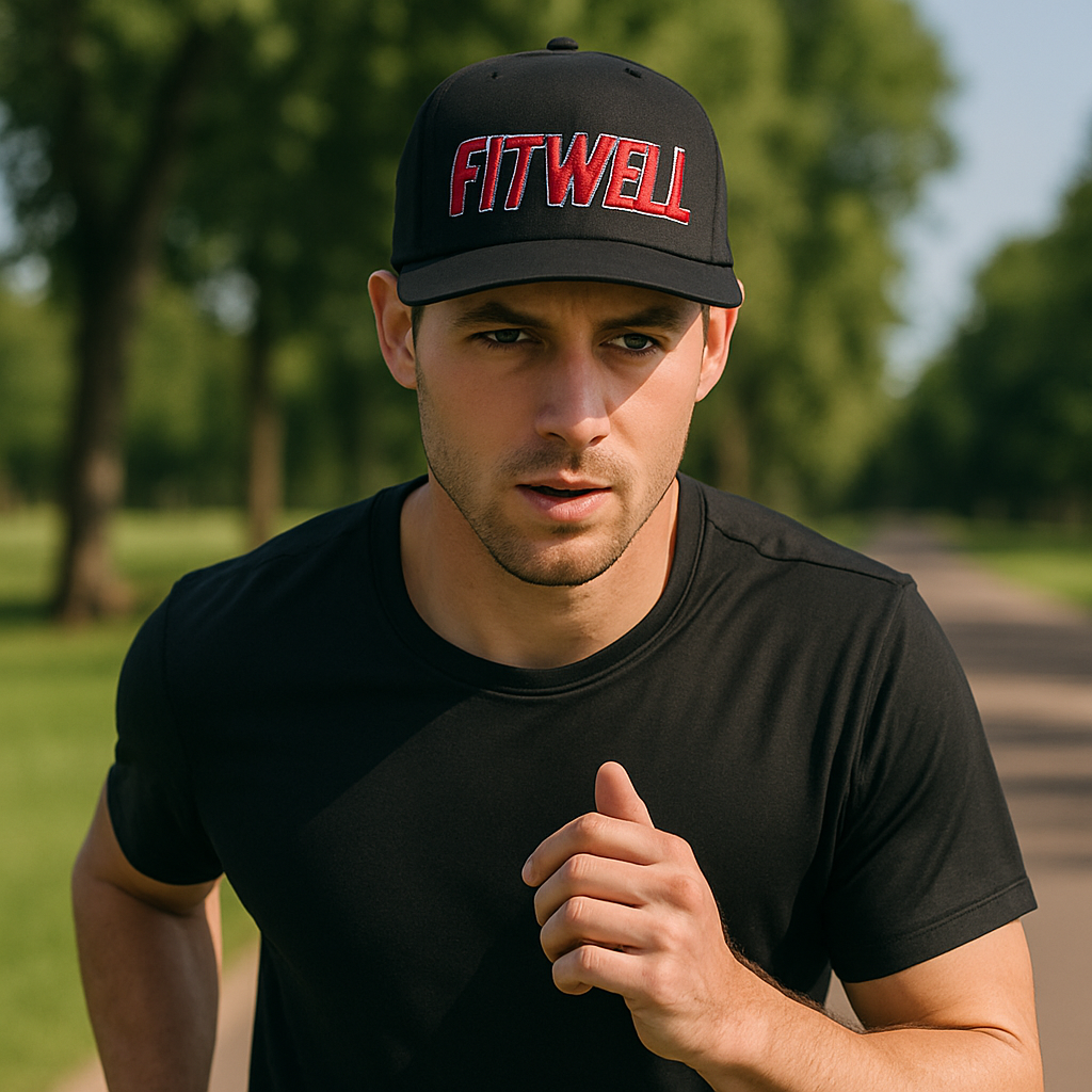 Fitwell 3D Embroidered Red Letter Snapback Cap