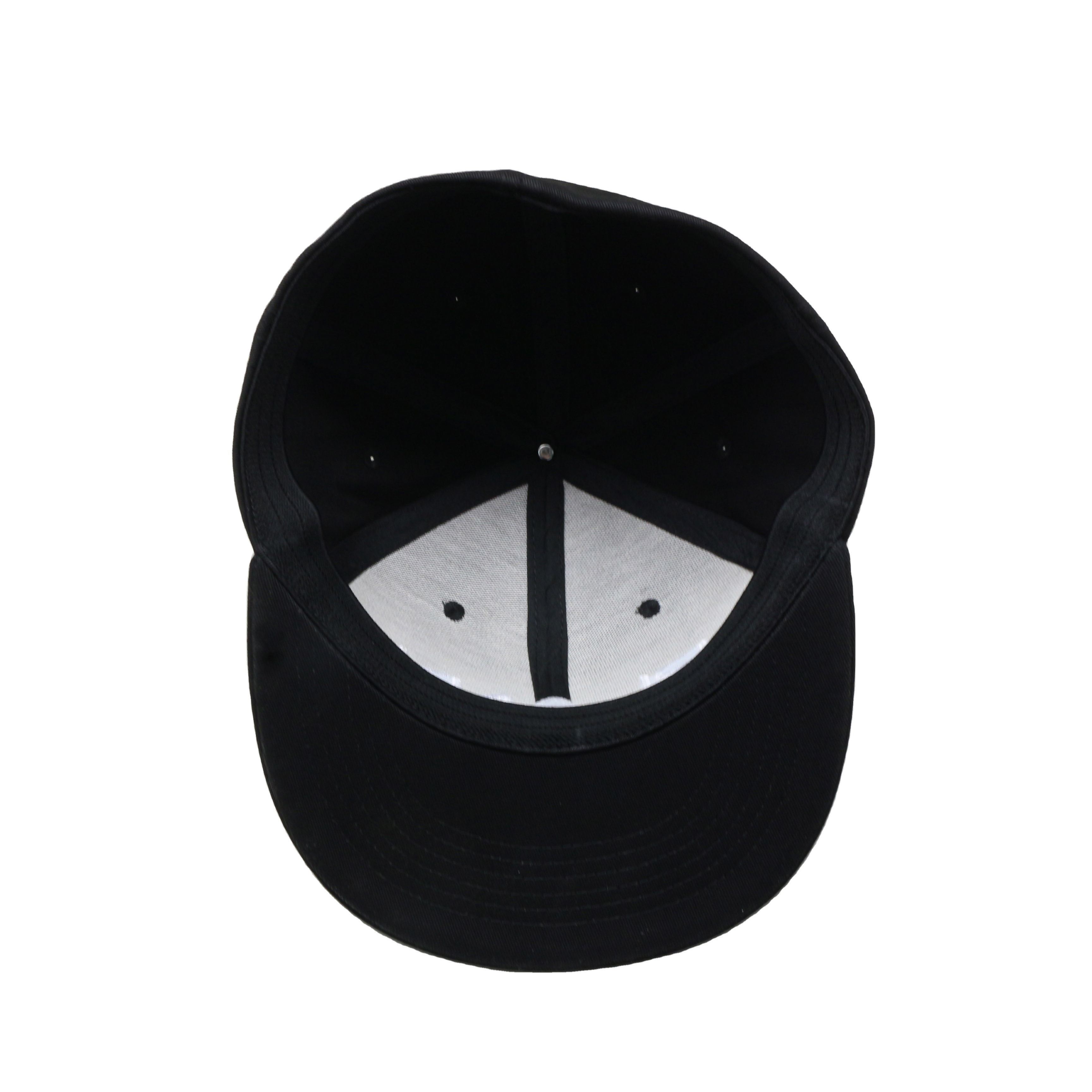 BLANK Text Embroidered Snapback Hat – Black 6-Panel Cap