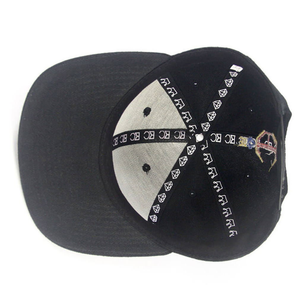 KHAIN CHHAINZ Color Letter Embroidered Flat Brim Cap