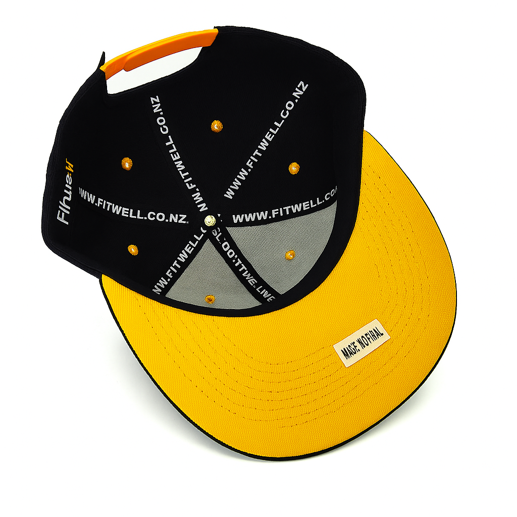 Fitwell Custom Embroidered Logo Cap - Classic Black Snapback