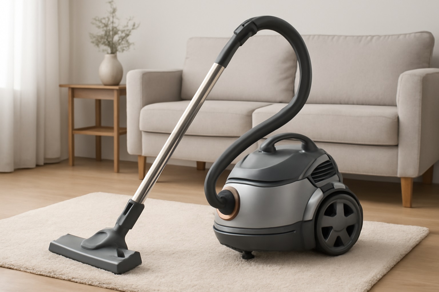 Ergonomic Canister Vacuum Cleaner | Energy-Efficient, Lightweight Vacuum for Home Cleaning