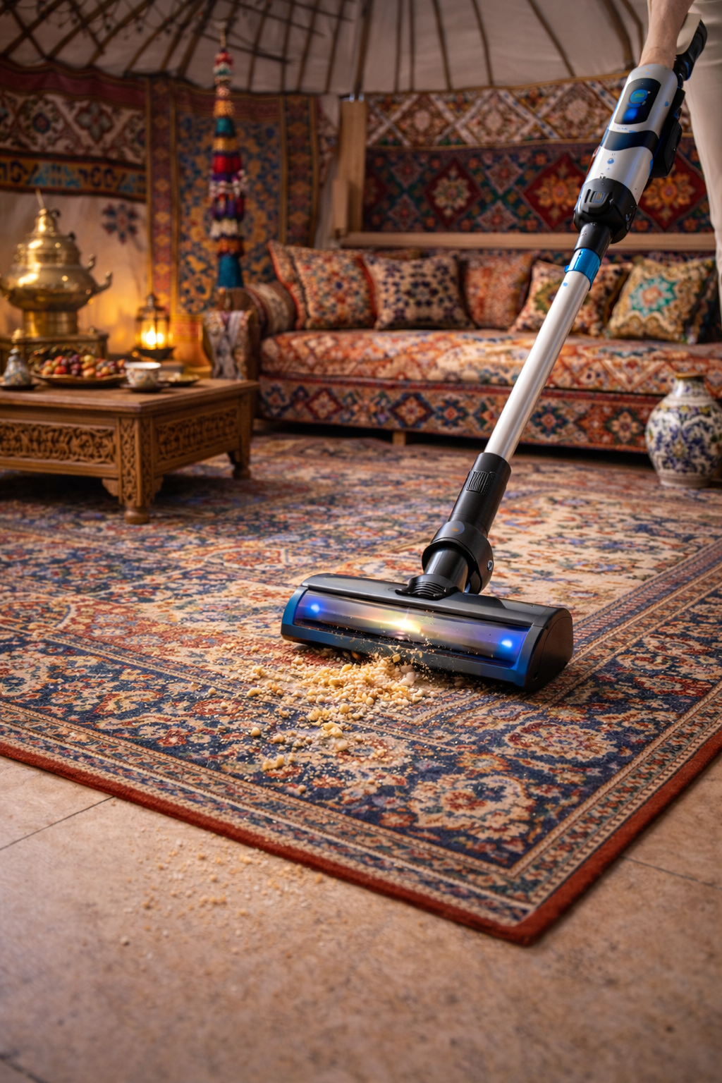 Cordless Vacuum Cleaner for Bohemian Rugs and Cultural Interiors