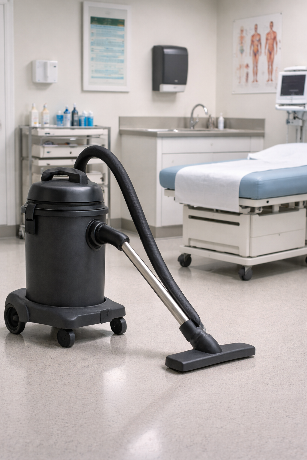 Medical-Grade Wet & Dry Vacuum Cleaner for Clinics and Labs