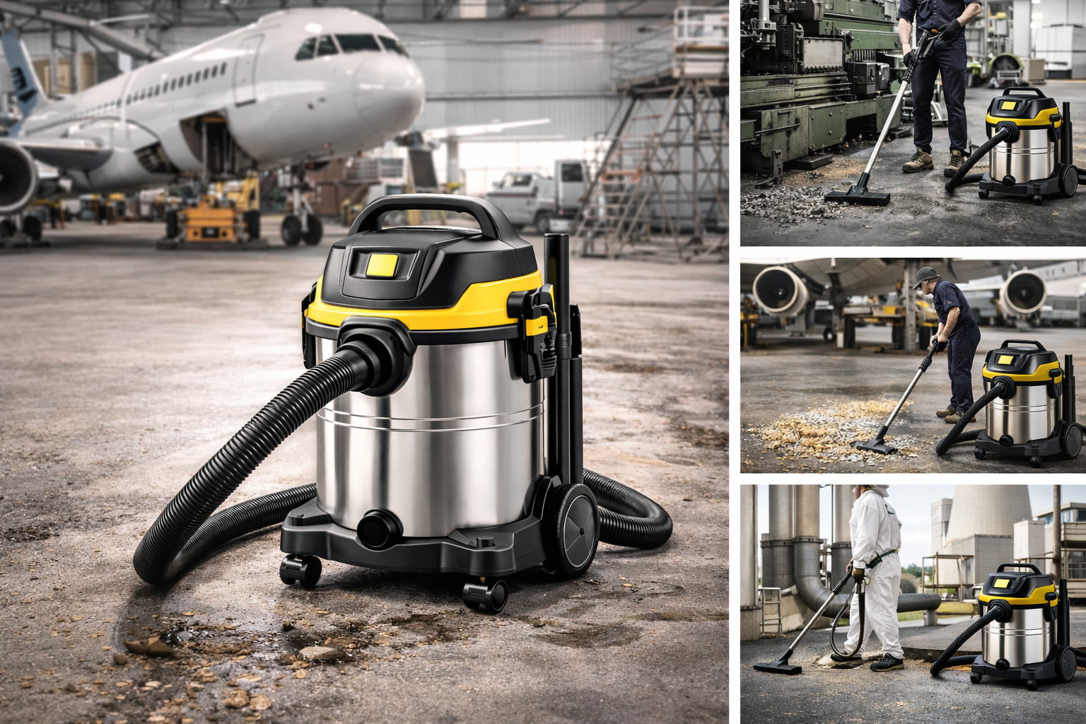 Commercial-Grade Wet Dry Vacuum Cleaner for Heavy-Duty Industrial Cleaning