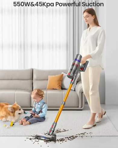 LX-HVC-45KPa Cordless Mattress Vacuum Cleaner 550W Powerful Suction with 65min Runtime