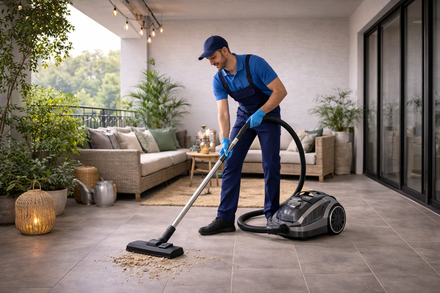 Outdoor Canister Vacuum Cleaner for Balcony & Patio – High Suction for Hard Surfaces