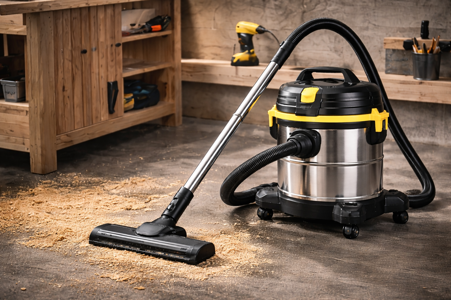 Commercial Industrial Wet Dry Vacuum Cleaner for Factory Floor and Facility Maintenance
