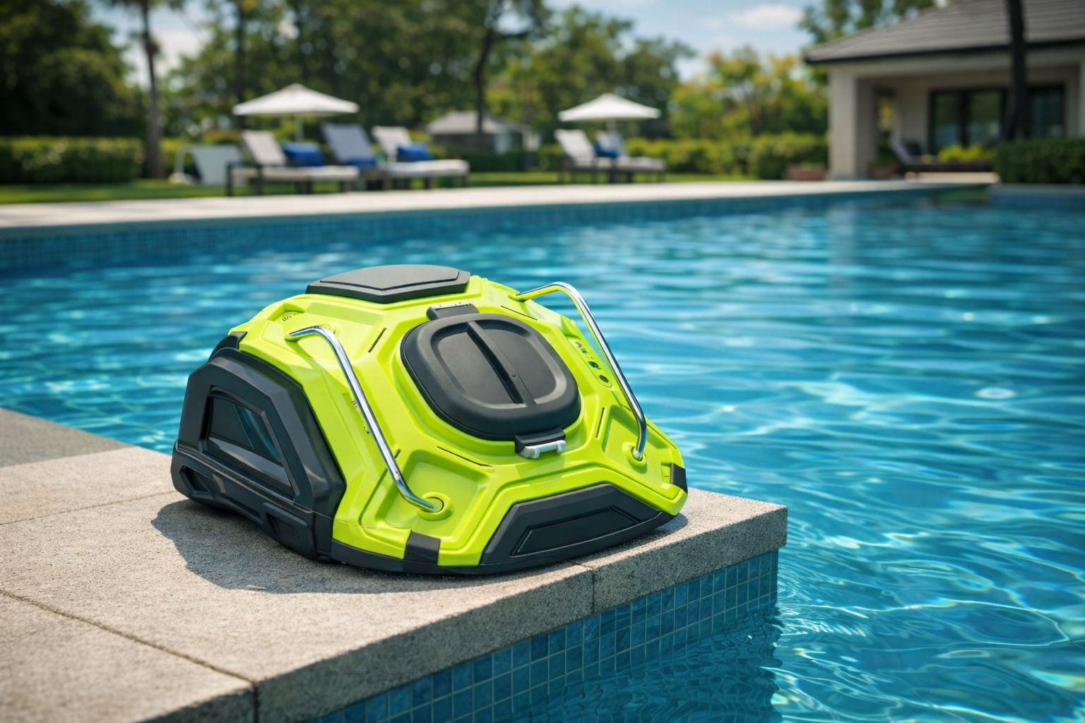 Cordless Poolside Pool Cleaning Robot with Easy Lift & Quick Maintenance