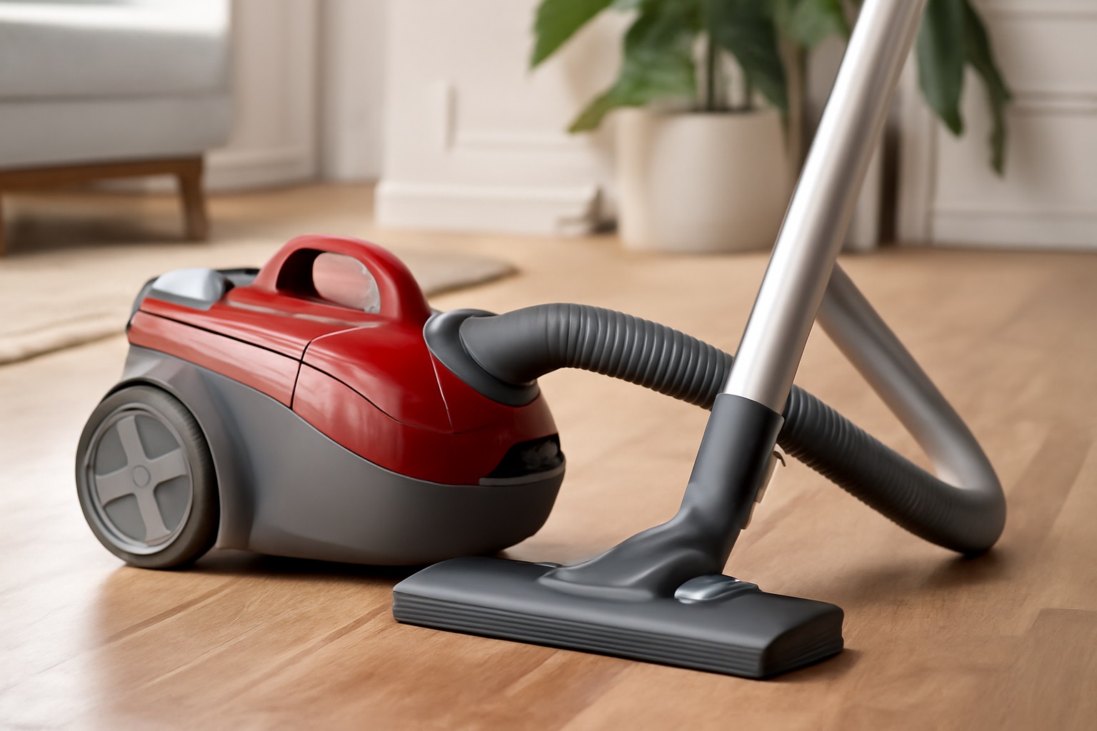 Easy Carry Canister Vacuum Cleaner | Compact Design for Tight Spaces and Efficient Small Home Cleaning