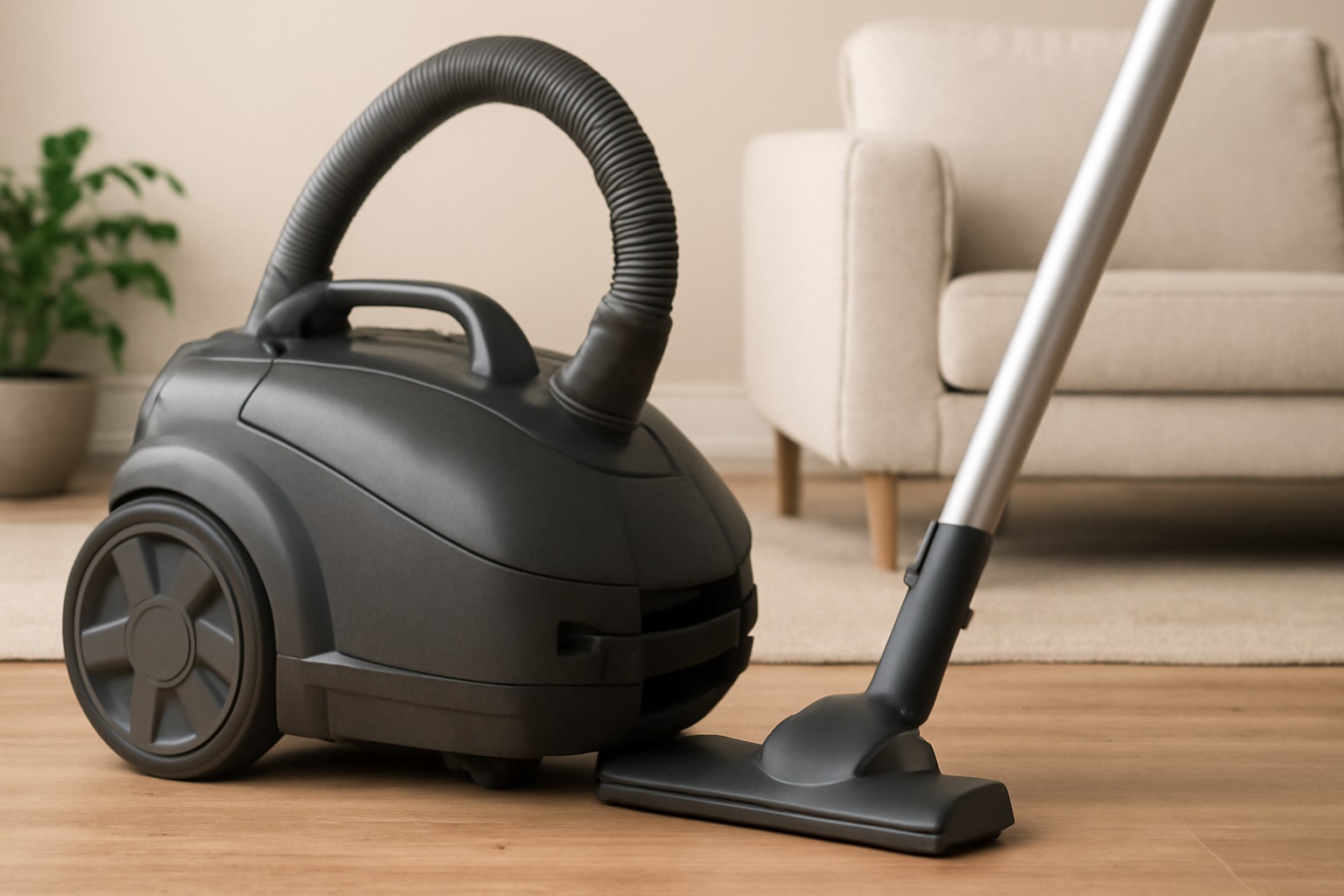 Low-Maintenance Canister Vacuum Cleaner | Ideal for Whole House Cleaning with Minimal Emptying