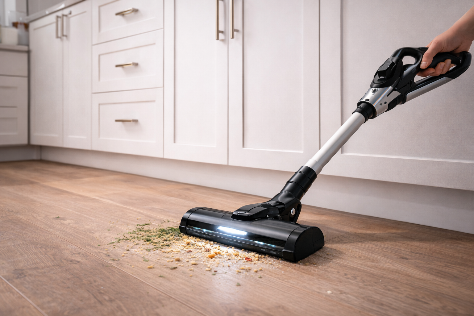 Cordless Handheld Vacuum Cleaner with Crevice Tool – Powerful Corner & Curtain Edge Cleaning