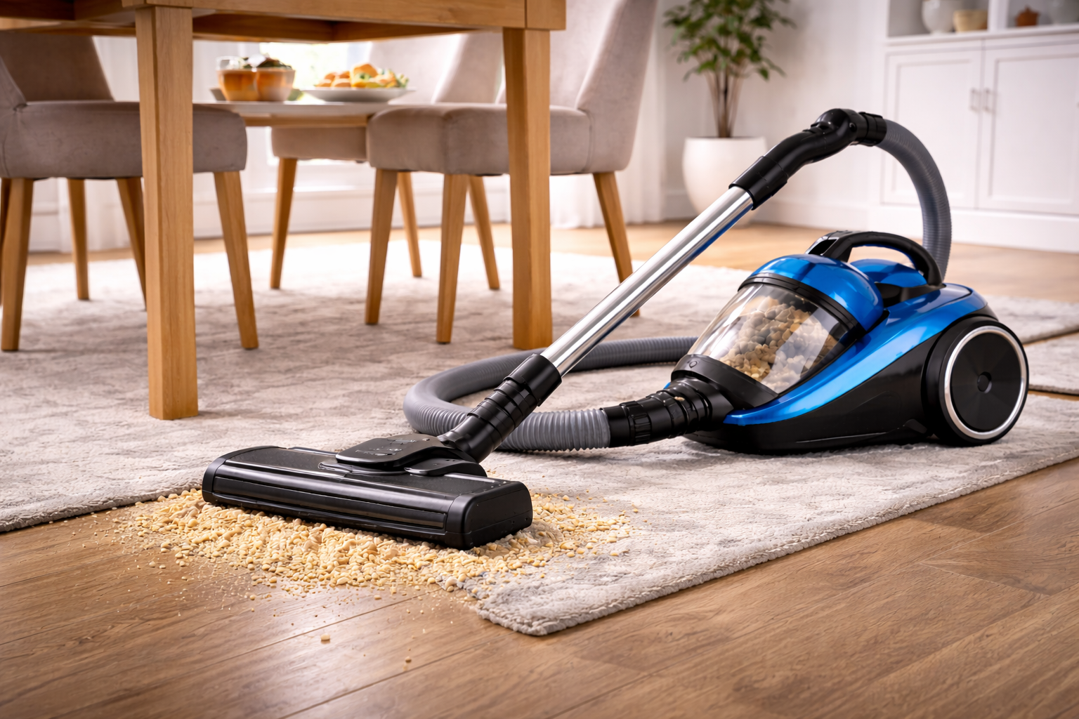 Crumb-Catching Vacuum Cleaner with Powerful Suction for Kitchen & Dining Room Cleaning