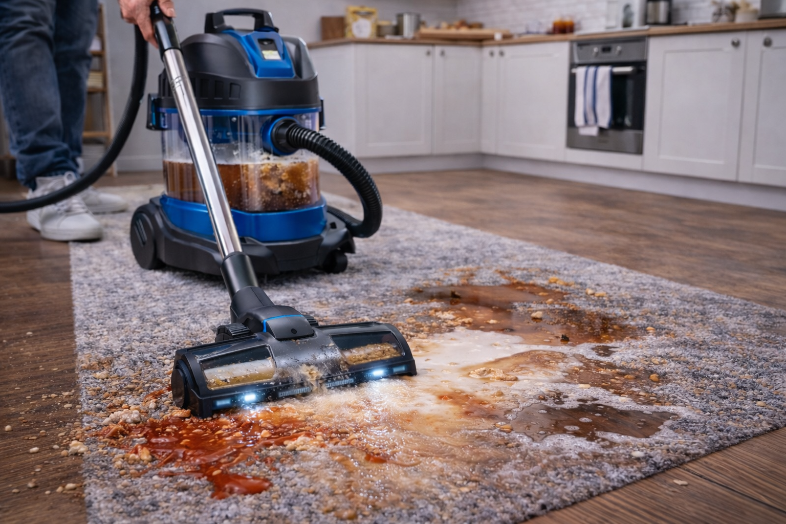 Deep Spill Extraction Wet Dry Vacuum Cleaner for Carpet and Kitchen Floors