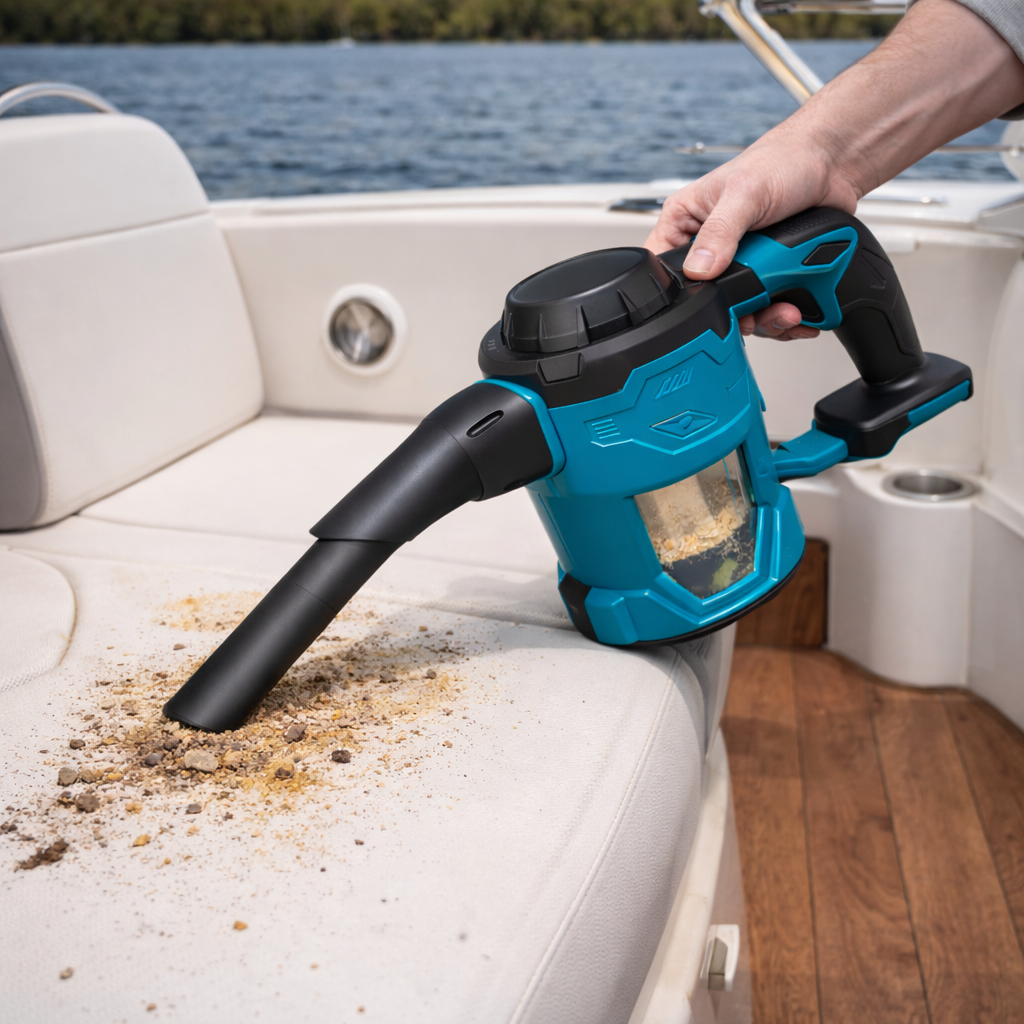 Cordless Marine Vacuum – Handheld Boat Seat & Deck Cleaner