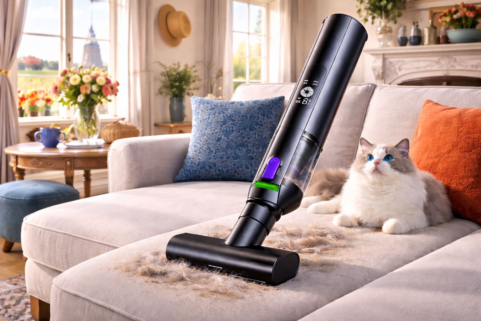 Pastel Sofa Cordless Vacuum – Designed for Pet Fur & Delicate Interiors