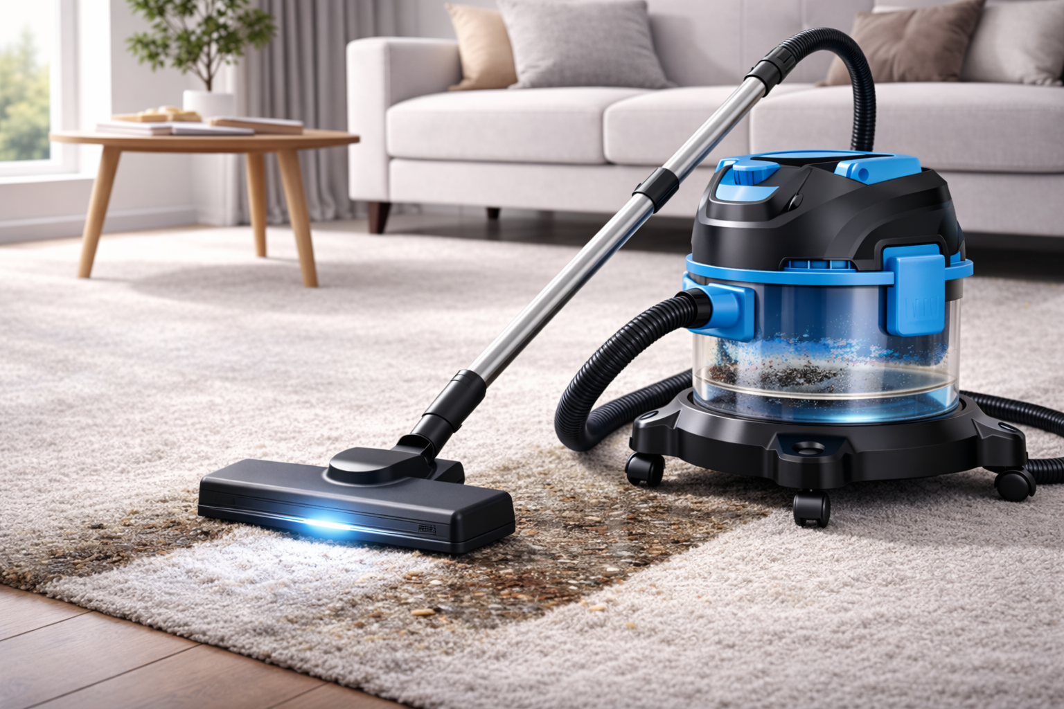 Carpet Deep Clean Wet & Dry Vacuum with LED Nozzle – Spot and Stain Remover