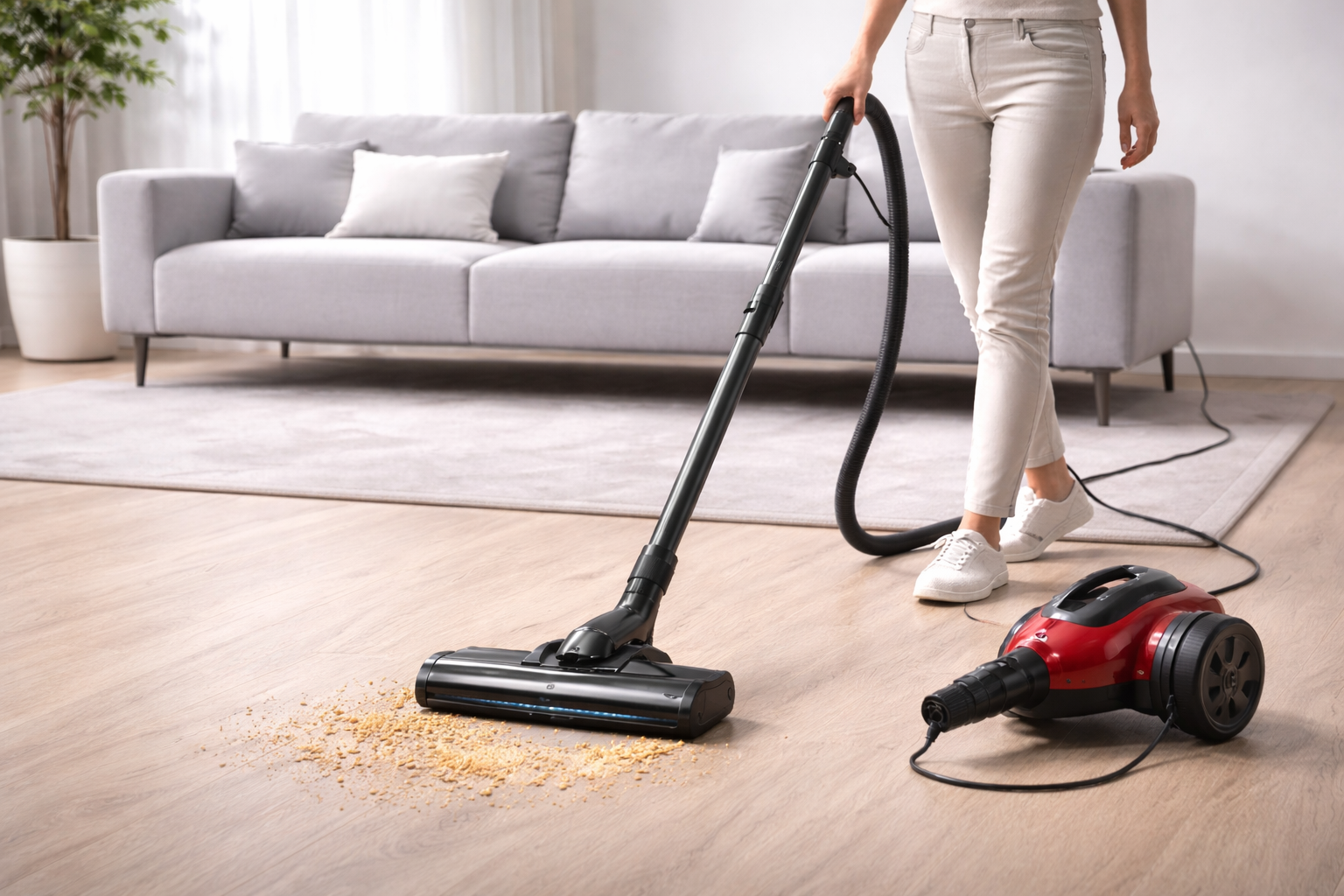 Canister Vacuum Cleaner – Powerful Suction with Low Noise & Extended Reach
