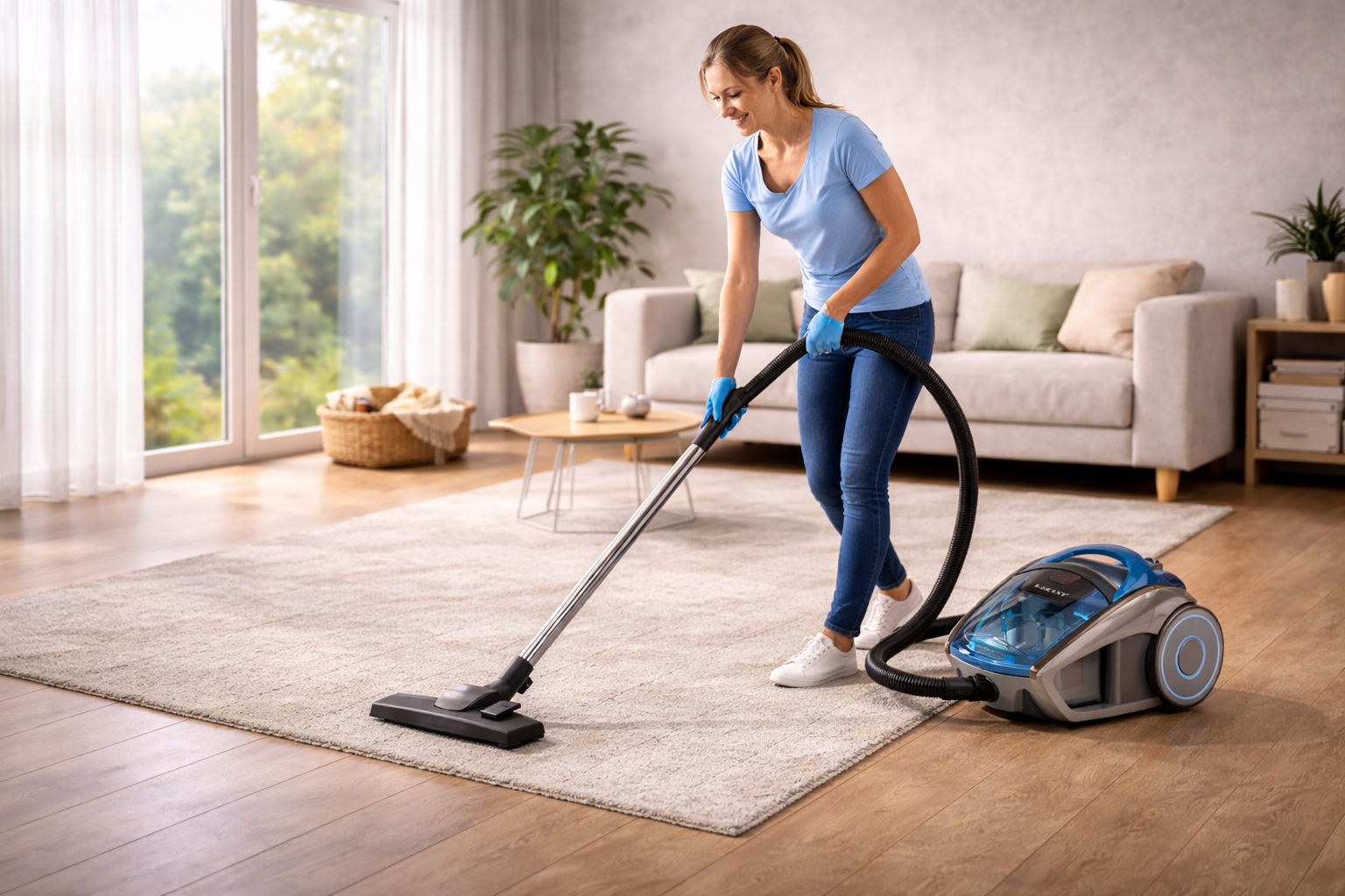 Compact Lightweight Home Vacuum Cleaner – HEPA Cyclonic for Daily Carpet Use