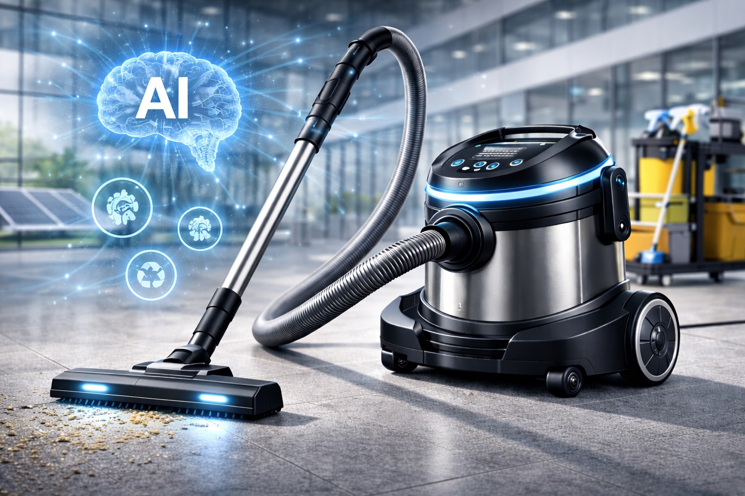Barrel Vacuum Cleaner with Artificial Intelligence