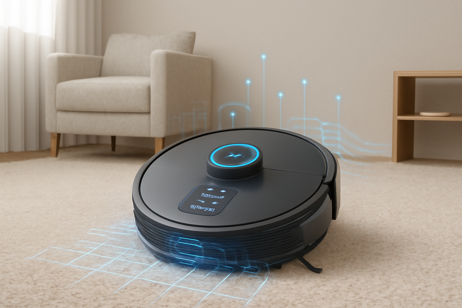 A10 Smart Robotic Vacuum Cleaner – AI Navigation, High Suction & Auto Mapping