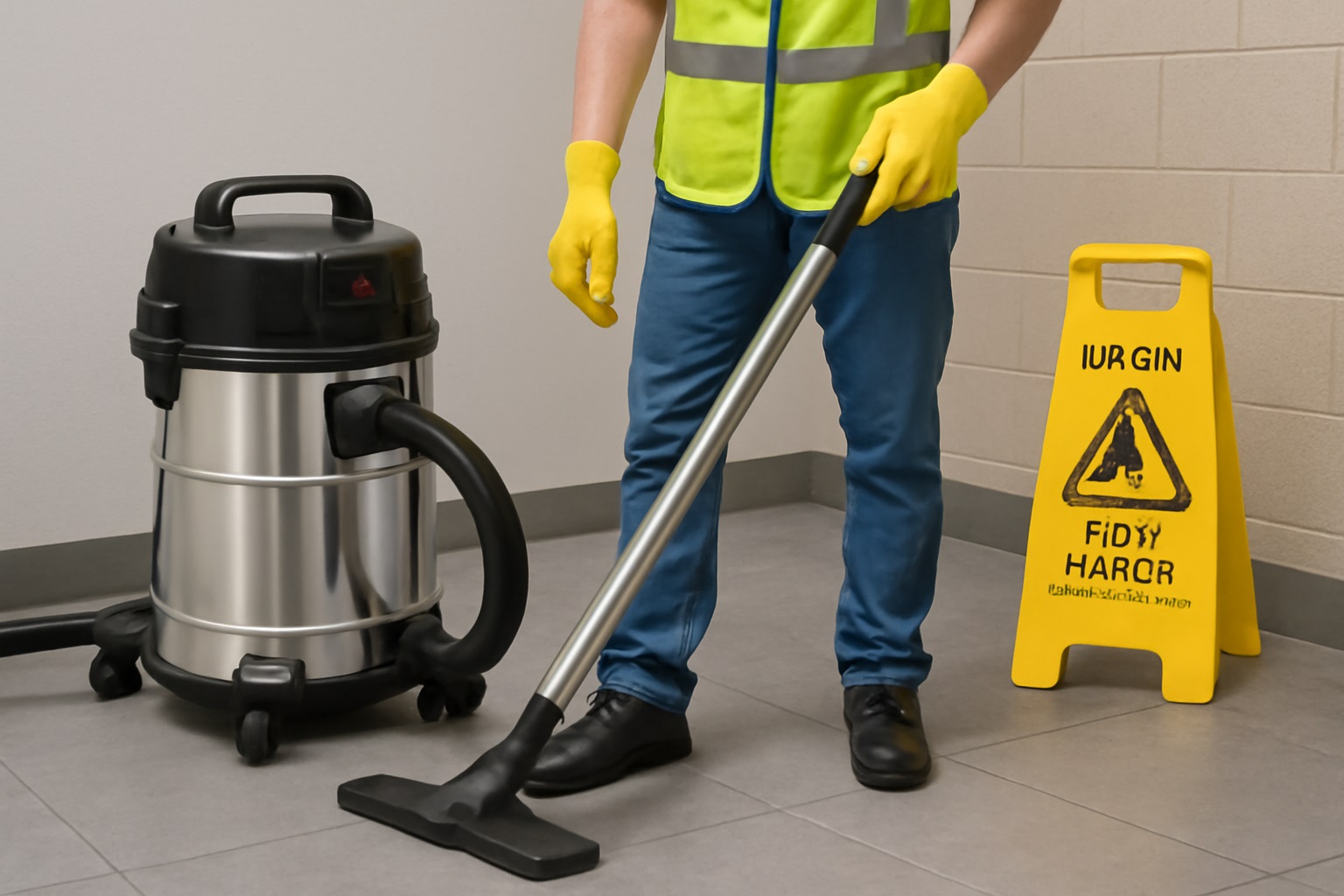 High-Suction Commercial Wet & Dry Vacuum Cleaner with Metal Wand for Janitorial Use