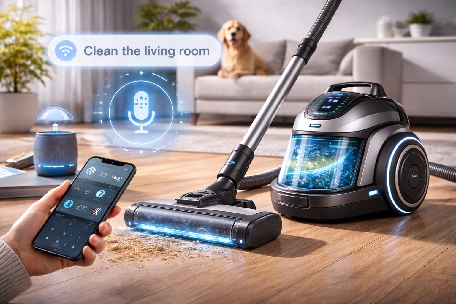 Smart Vacuum Cleaner with Voice & App Control | Alexa Compatible | HEPA Filter