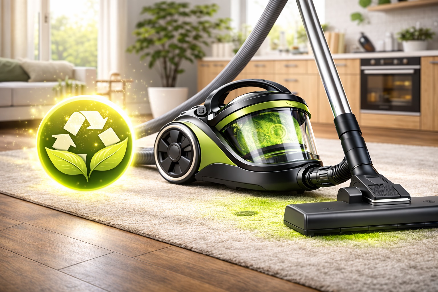 Eco-Friendly Barrel Vacuum Cleaner – Sustainable and Energy-Efficient Design