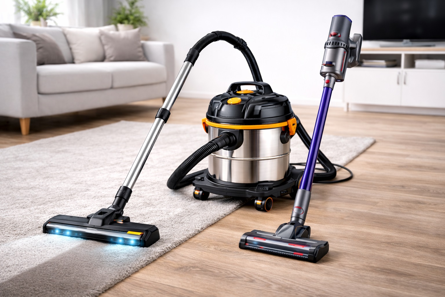 Wet & Dry Barrel Vacuum Cleaner vs Stick Vacuum – High Power for Home Use