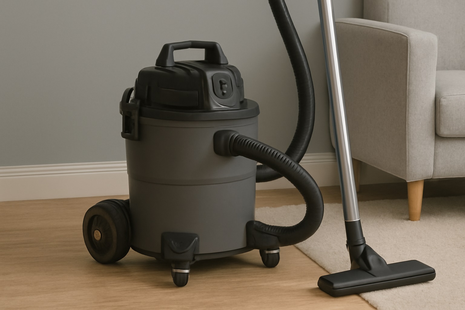 A13 Wet-Dry Vacuum Cleaner – High Suction, Flexible Hose for Liquid and Dry Spill Cleanup, Ideal for Home Cleaning