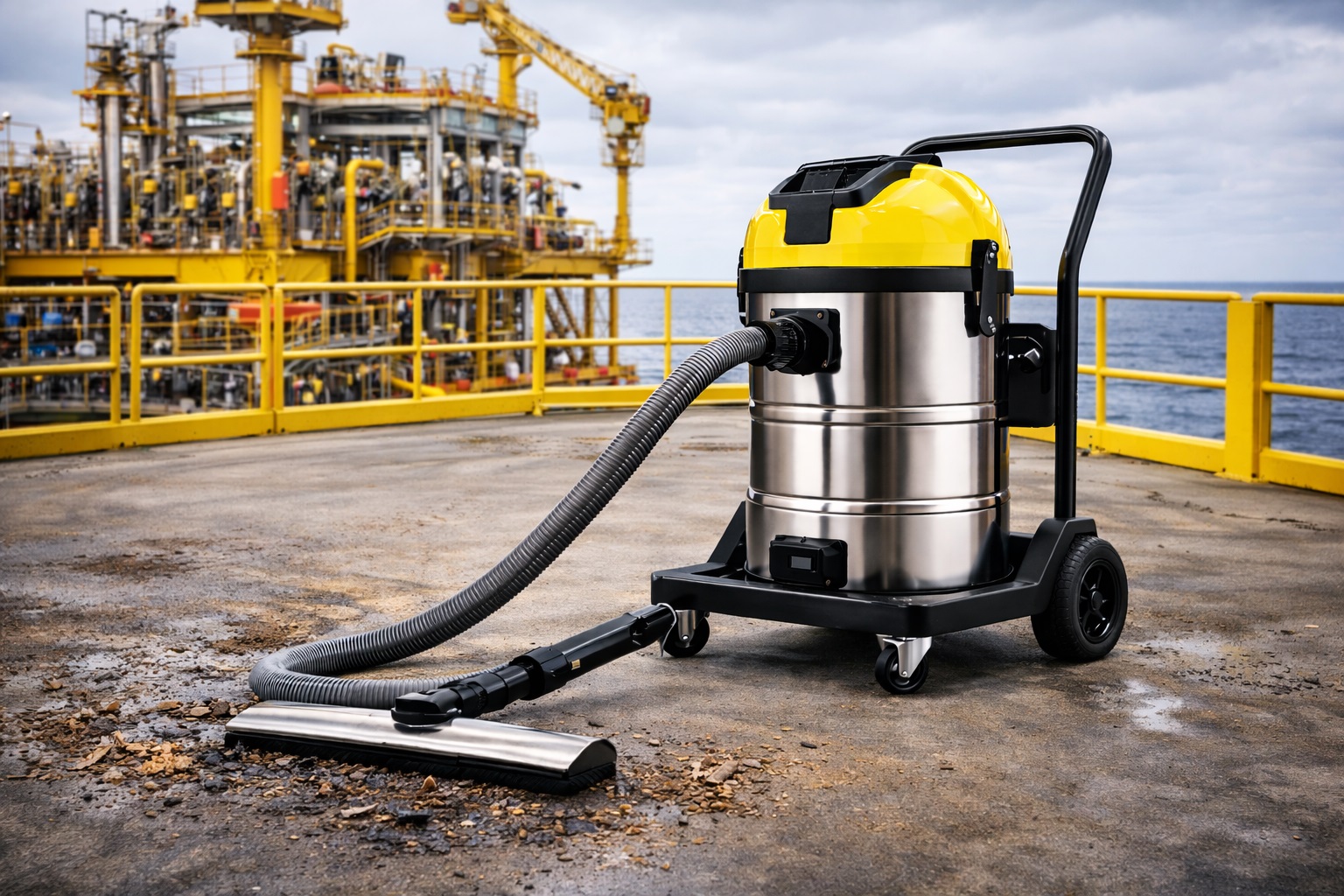 Stainless Steel Industrial Vacuum Cleaner for Offshore Oil Platforms