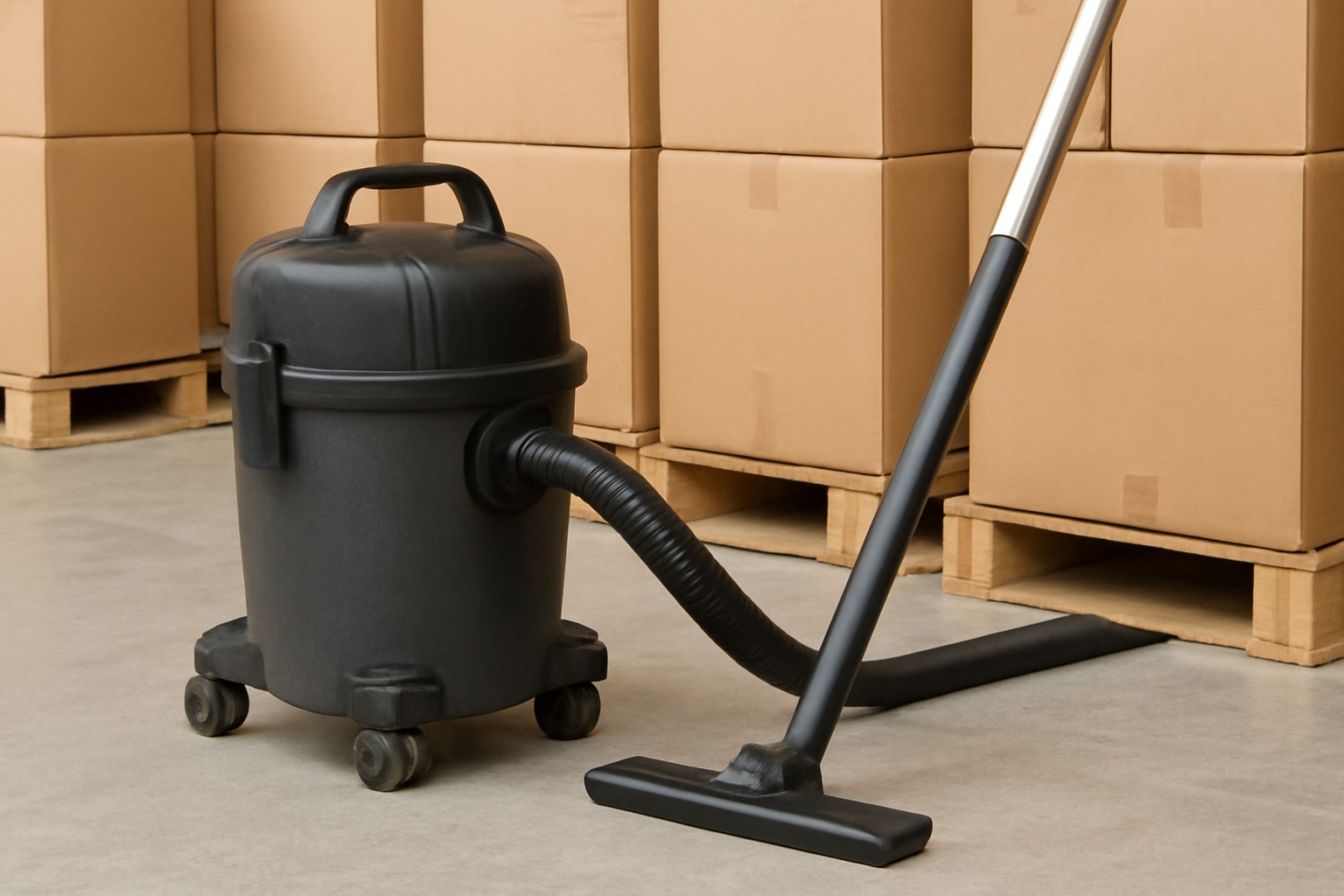 Barrel Vacuum Cleaner for Commercial and Industrial Use, Ideal for Warehouse and Logistics
